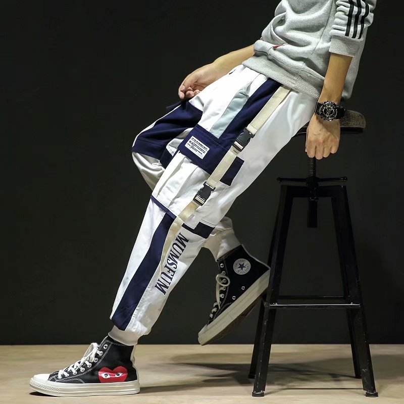 Autumn and winter men's wear: workwear pants, trendy men's loose pants, Korean-style trendy men's regular casual pants details Picture