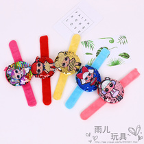 Plush cartoon Girl Glitter Patter Ring Bracelet Zero wallet cute creative patter ring trinket children's bracelet