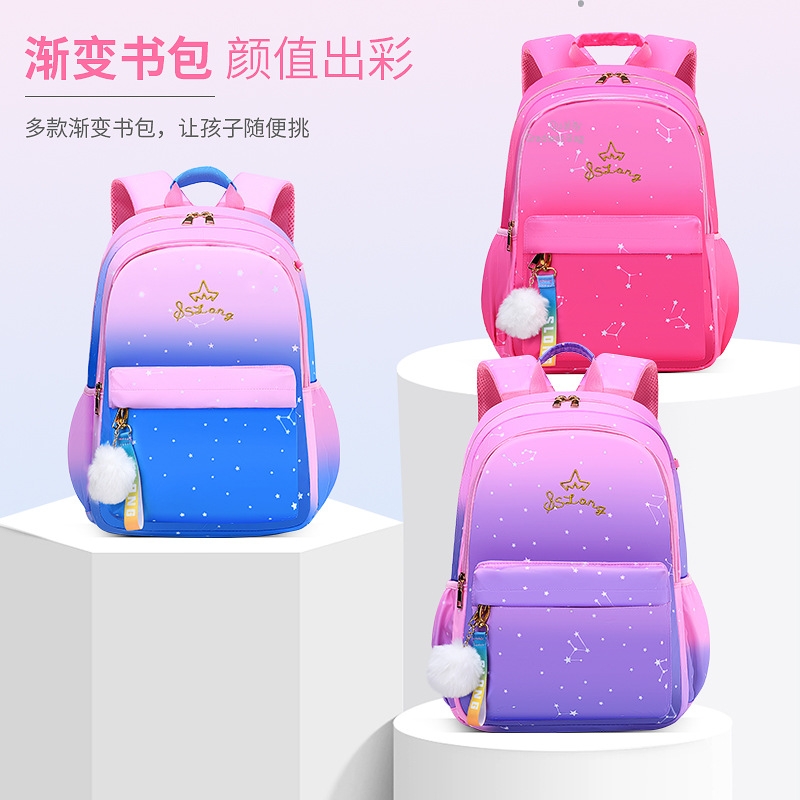 New primary school backpack for boys 1-3-6 grade 6 Korean version of boys' double-shoulder children's backpack with reduced burden and spine protection customized