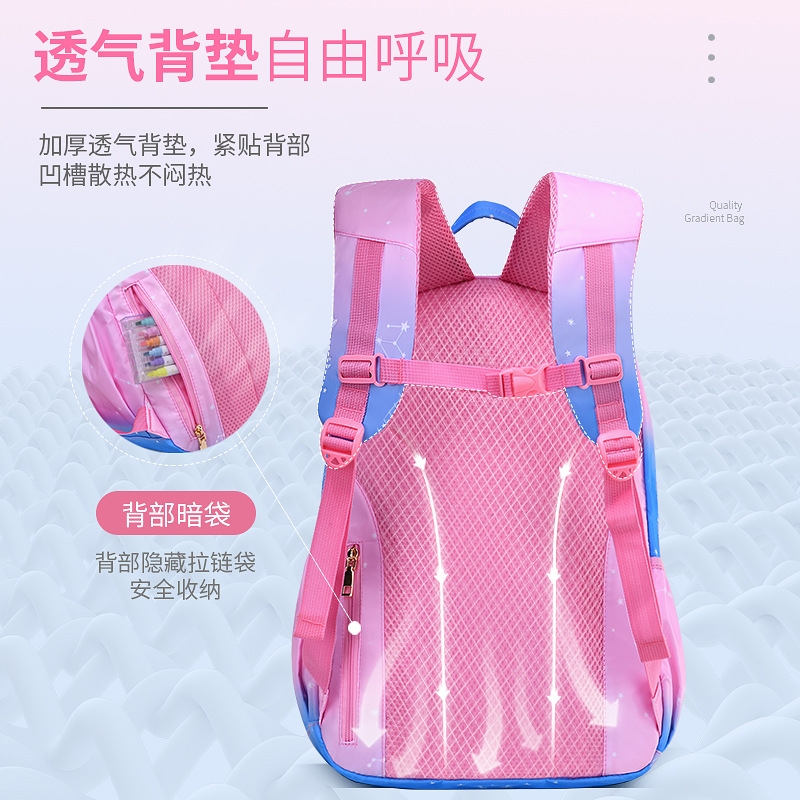 New primary school backpack for boys 1-3-6 grade 6 Korean version of boys' double-shoulder children's backpack with reduced burden and spine protection customized details Picture