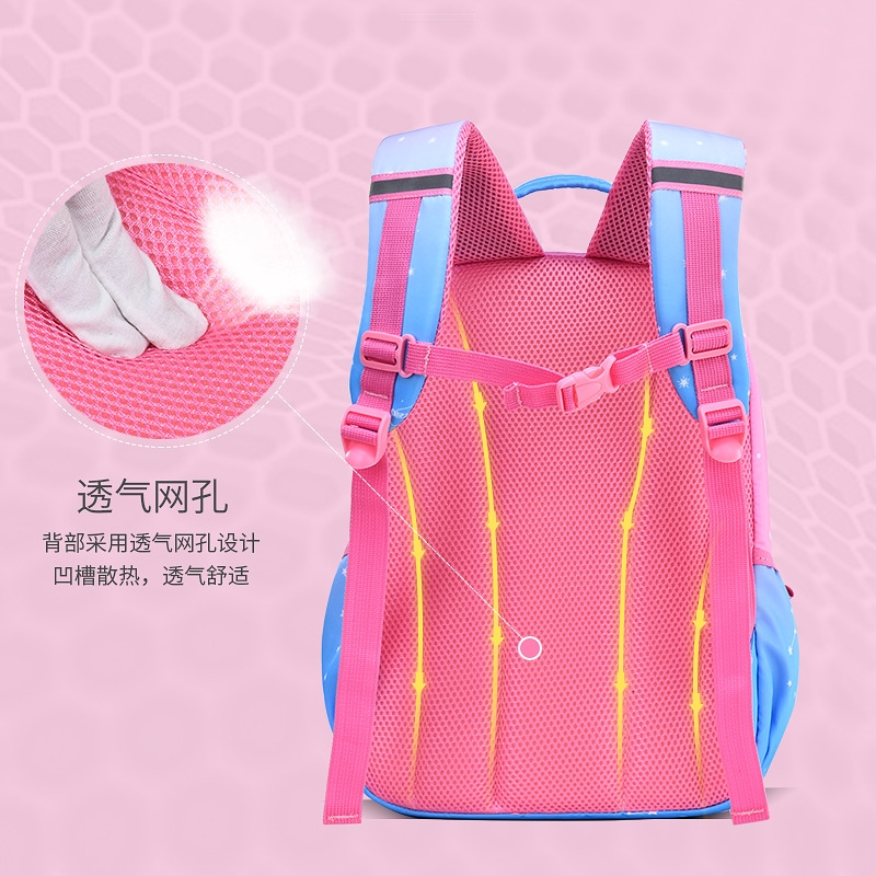 The children's schoolbag gradually changes the backpack for primary school students, boys and girls, grades 12, 36, grade 12, 12, Grade 6, weight reduction and spine protection space bag is lightweight details Picture