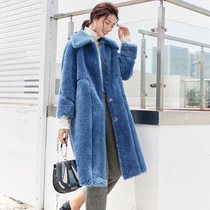 Haining fur 2020 winter clothing sheep shear fur fur one woman coat wool coat large size thickened granules
