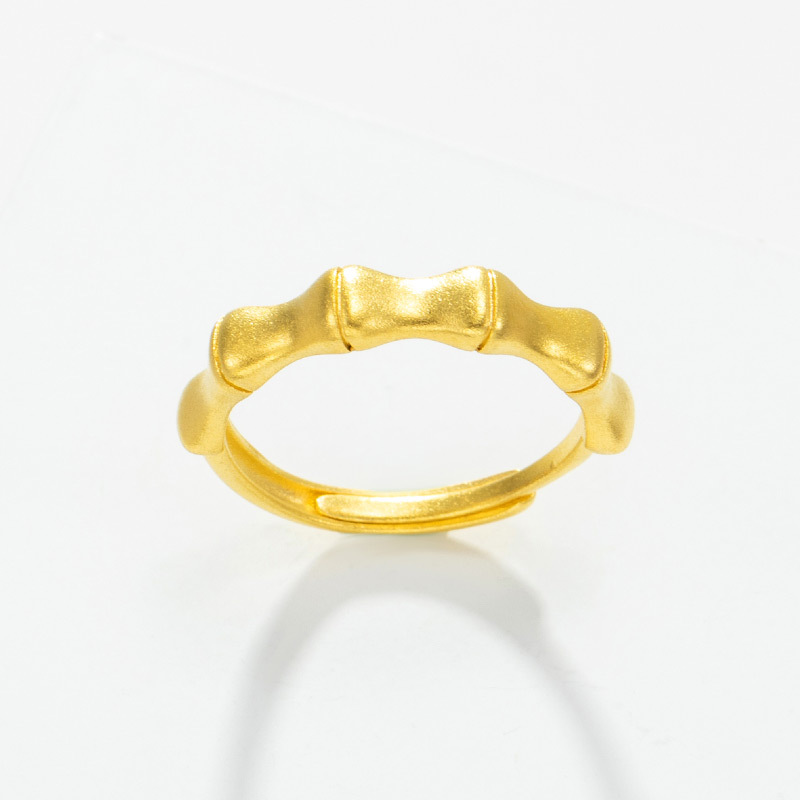 Xu ping jewelry simple ins chapado en oro abierto anillo de bambú para las mujeres nuevos fabricantes de productos al por mayor junta dedo índice anillo Application Scenario