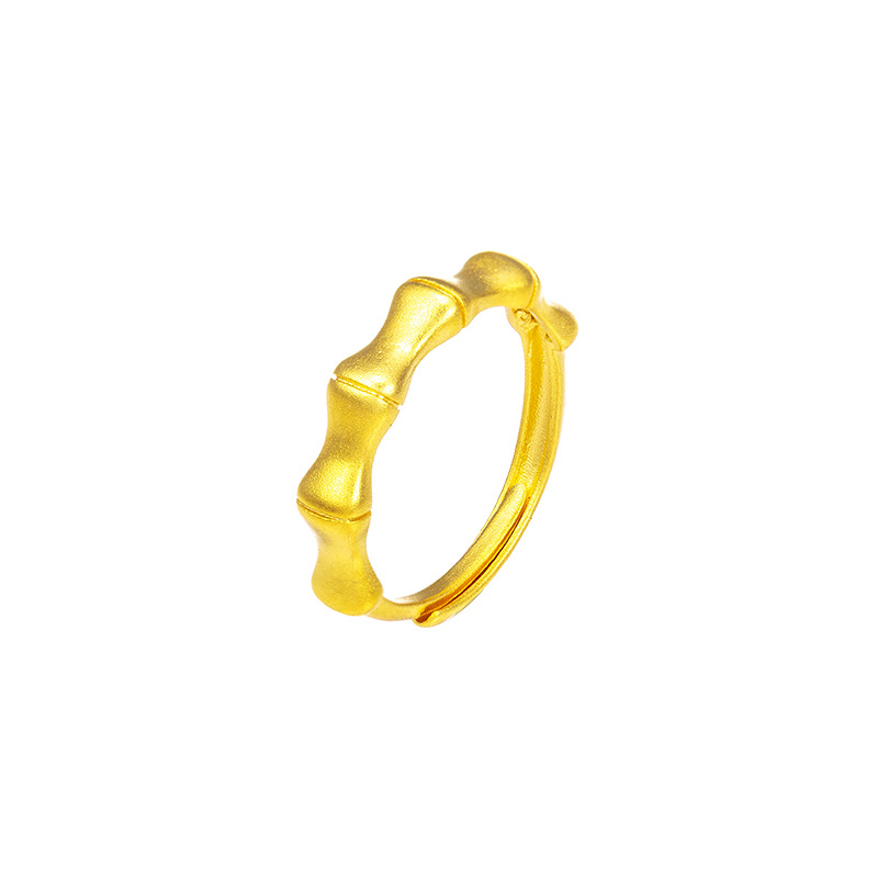 Xu ping jewelry simple ins chapado en oro abierto anillo de bambú para las mujeres nuevos fabricantes de productos al por mayor junta dedo índice anillo Item Picture
