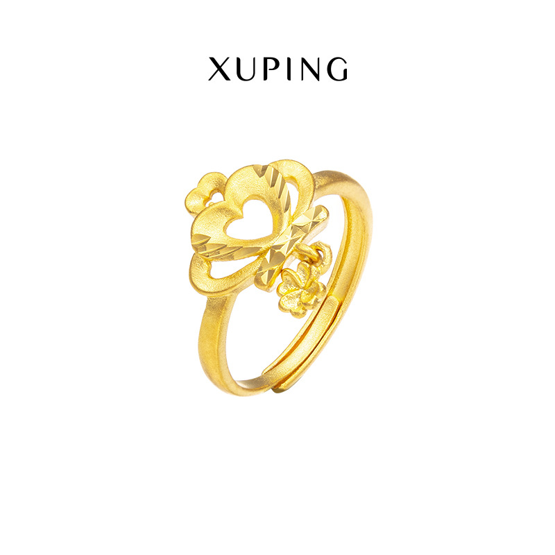 Xuping Jewelry's Japanese and Korean ins personalized crown car flower rings, women's fashionable and elegant loose-mouth rings are in stock and available for wholesale
