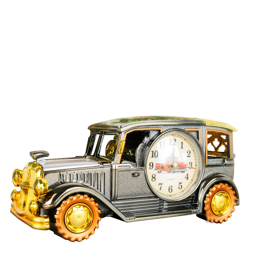 Vintage car model alarm clock manufacturer wholesale children and students multi-functional pen holders creative gift alarm clocks Item Picture