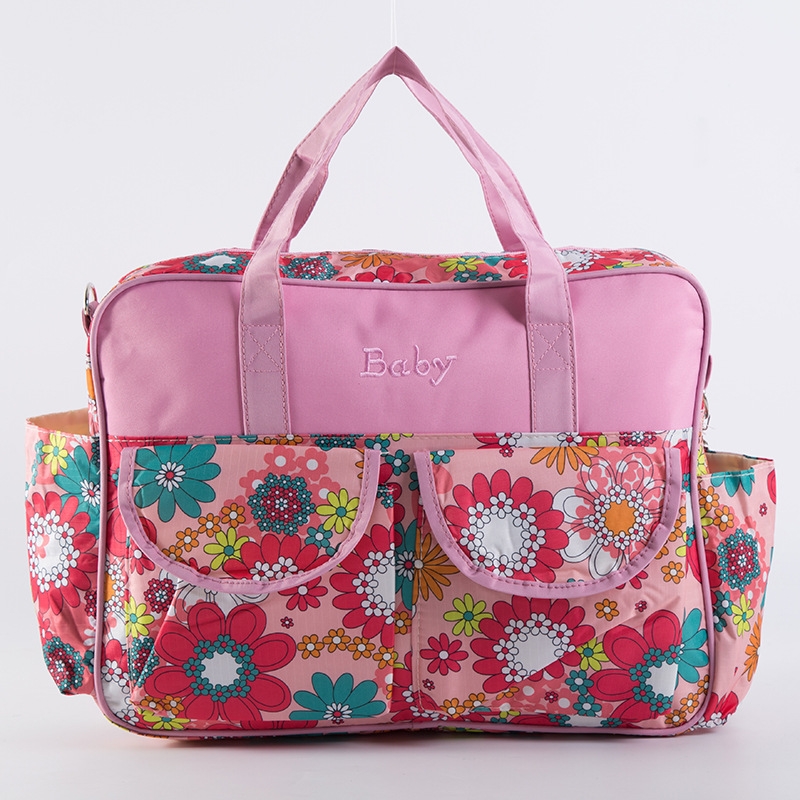 Direct-sale multi-functional large-capacity mom bag, waterproof and fashionable mom bag, mother and baby bag, outdoor handbag in multiple colors Specification image