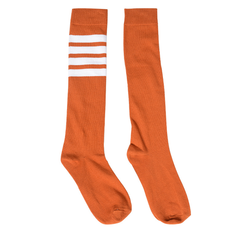 One-piece consignment of socks from the street stall: Sister Yan's Spring and Autumn three-color 24 pairs/bag, tb, four-stripe gray striped mid-tube trendy and popular color contrast JK long tube socks Item Picture
