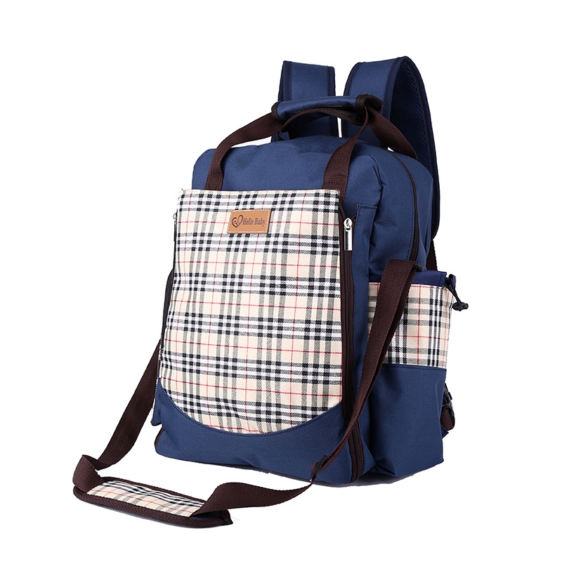Multi-functional fashionable European and American style mommy bag, double-shoulder large-capacity backpack, mother and baby bag, one-piece consignment details Picture