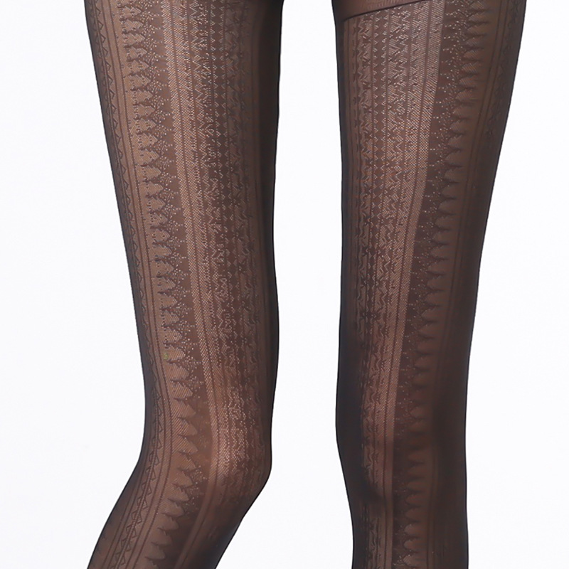 Sister Yan's summer thin European and American style black light striped printed silk stockings with printed crotch socks, sexy wholesale, one-piece consignment Application Scenario