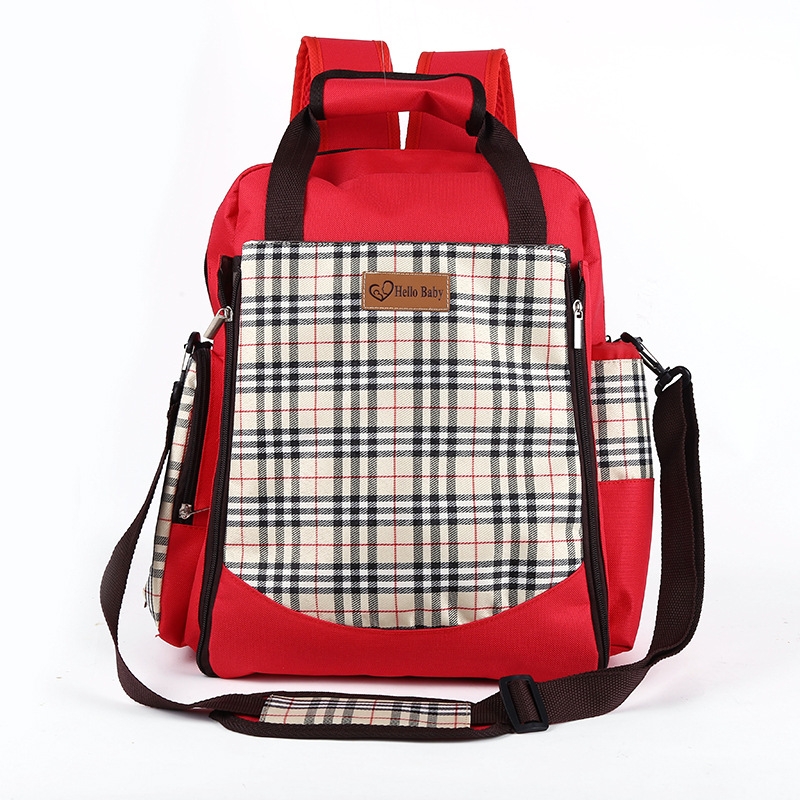 Multi-functional fashionable European and American style mommy bag, double-shoulder large-capacity backpack, mother and baby bag, one-piece consignment Item Picture