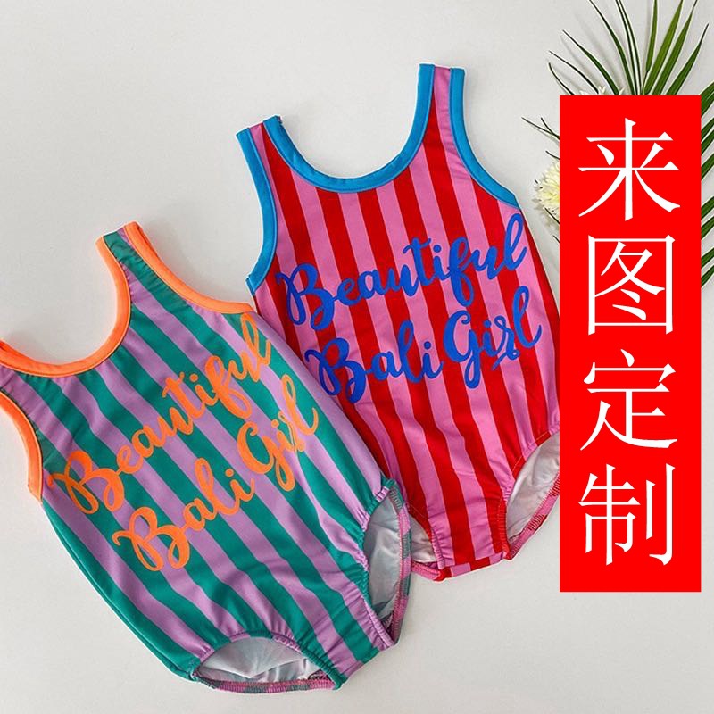South Korea Dongdaemun children's swimsuit girl's swimsuit bow team swimsuit custom swimsuit