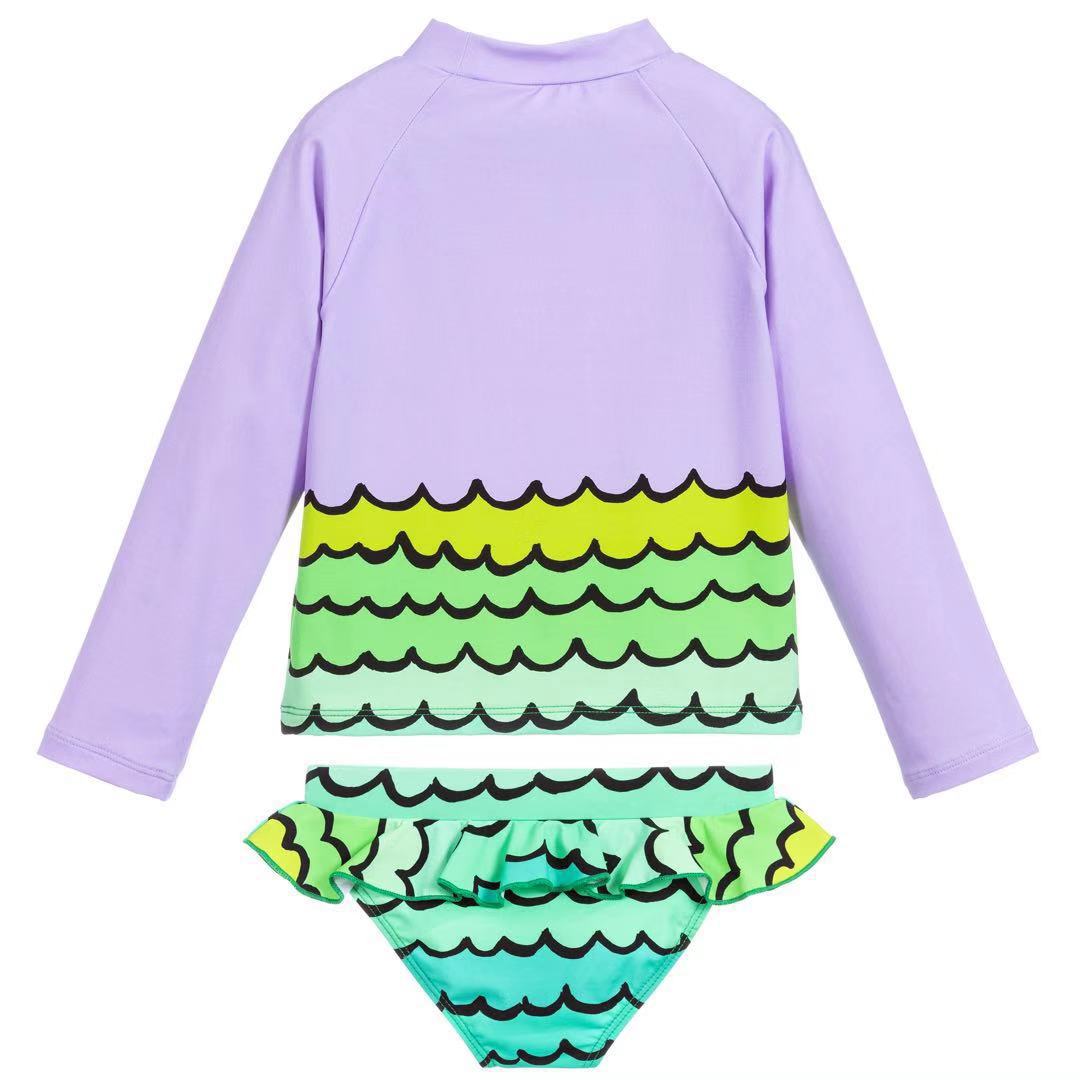 2021 Split long sleeve new Mermaid children's swimsuit