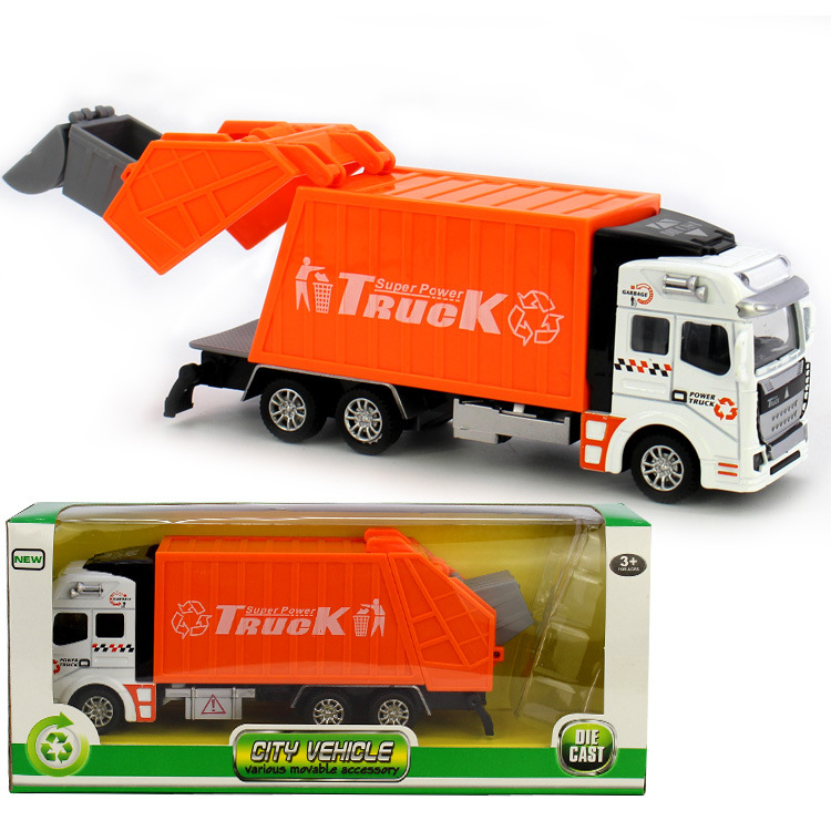 Wholesale of alloy rebound environmental sanitation garbage classification engineering vehicles, water sprinklers, boys' and children's toy simulation models, and cars Specification image