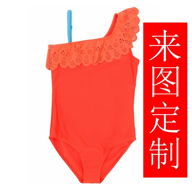European and American supermarkets one-piece candy color one-piece children's swimsuit