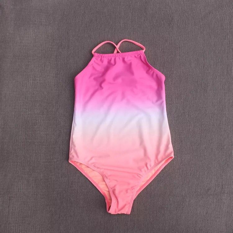 Graded print one-piece swimsuit for children and girls thumbnail