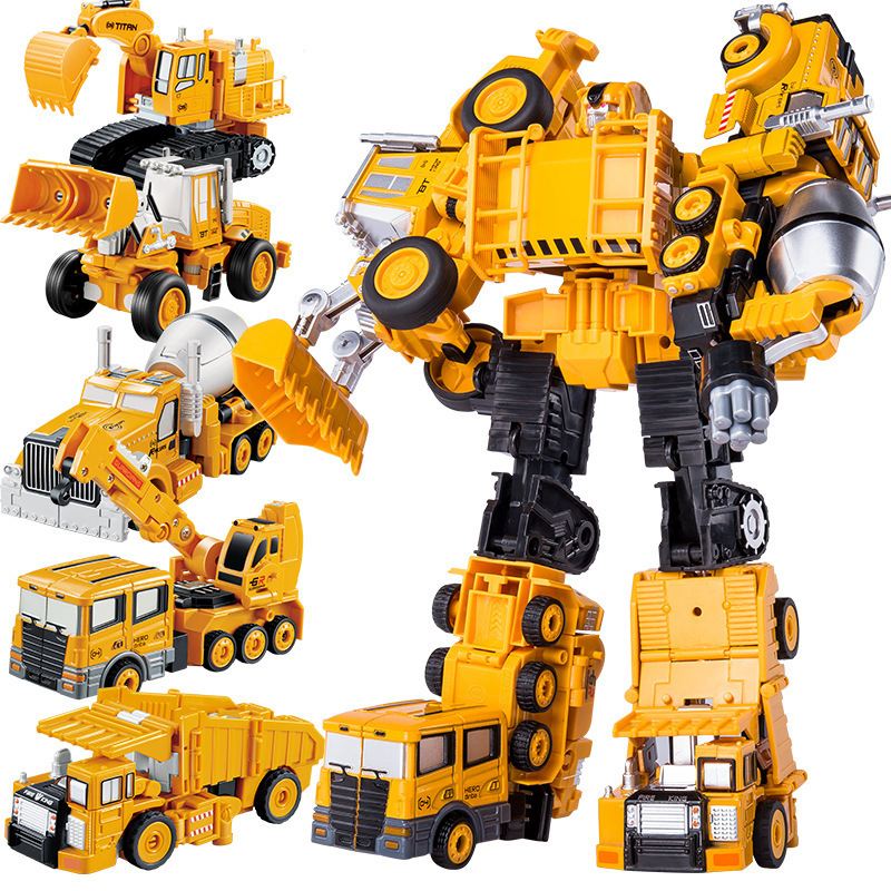Alloy engineering vehicle transformable toy, King Kong robot combination, Autobot model, children's gift, boy figurine Application Scenario