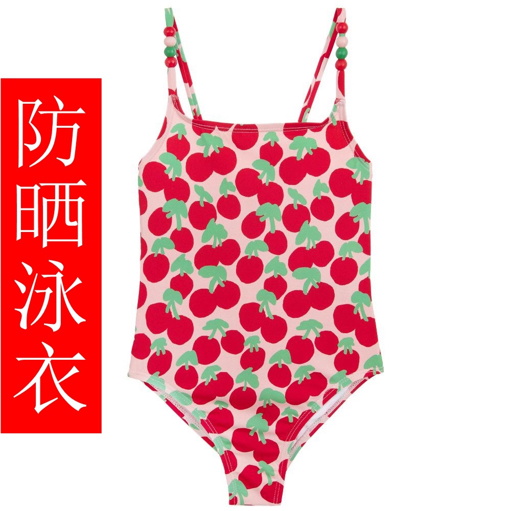 Instagram's hot kids' quick dry swimsuit strawberry 3D print surf suit swimsuit thumbnail