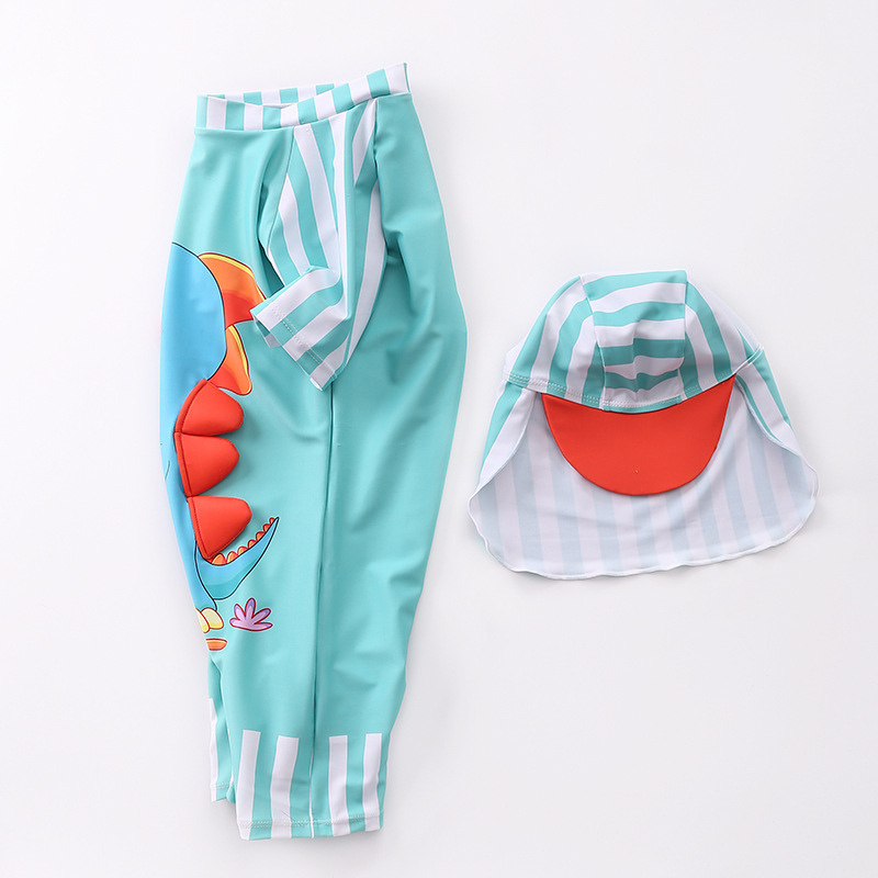 2020 New boy one-piece swimsuit baby cute boy Baby Middle child swimsuit boy children swimsuit