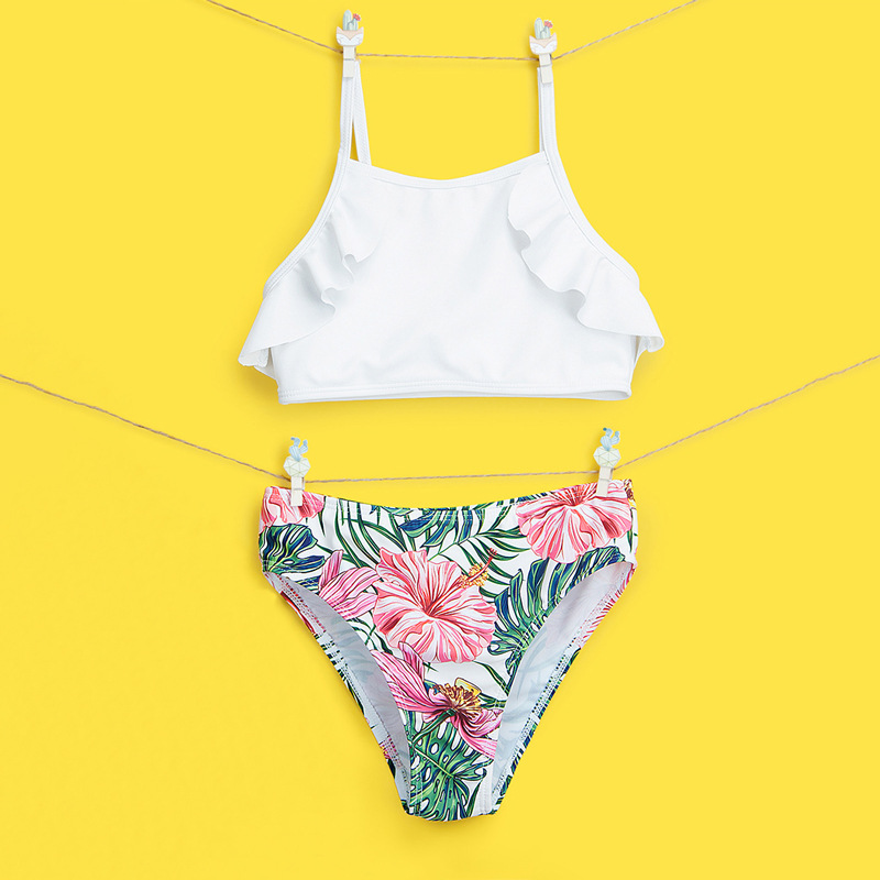 Fashion children's swimsuit girls big girls bikini foreign trade split swimsuit cross-border new