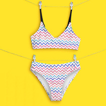 Europe and the United States lovely children swimsuit girl bikini split stripe big girl sexy swimsuit