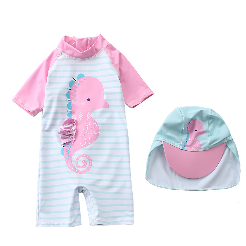 Children's swimsuit Girl baby one-piece swimsuit Korean cute children beach surfing suit baby girl swimsuit