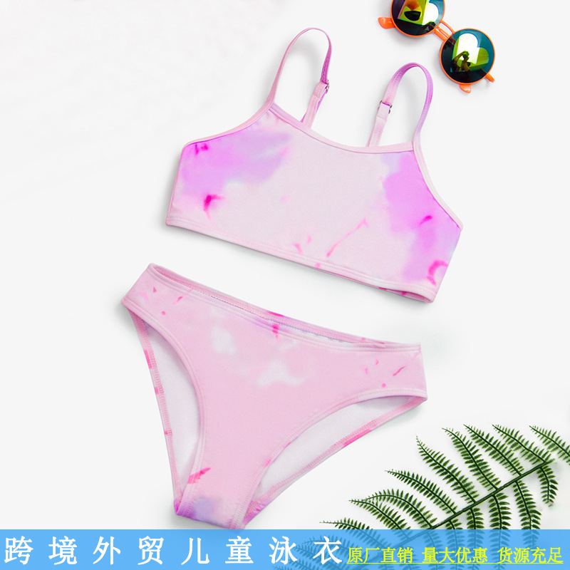 Cuhk girls Europe and the United States bikini swimsuit girls new camouflage foreign trade children split sexy swimsuit thumbnail