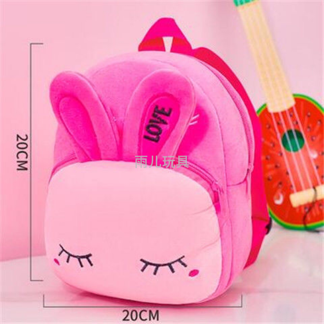 Plush toy schoolbag, rabbit bag, children's backpack, schoolbag, backpack, cartoon plush bag Specification image