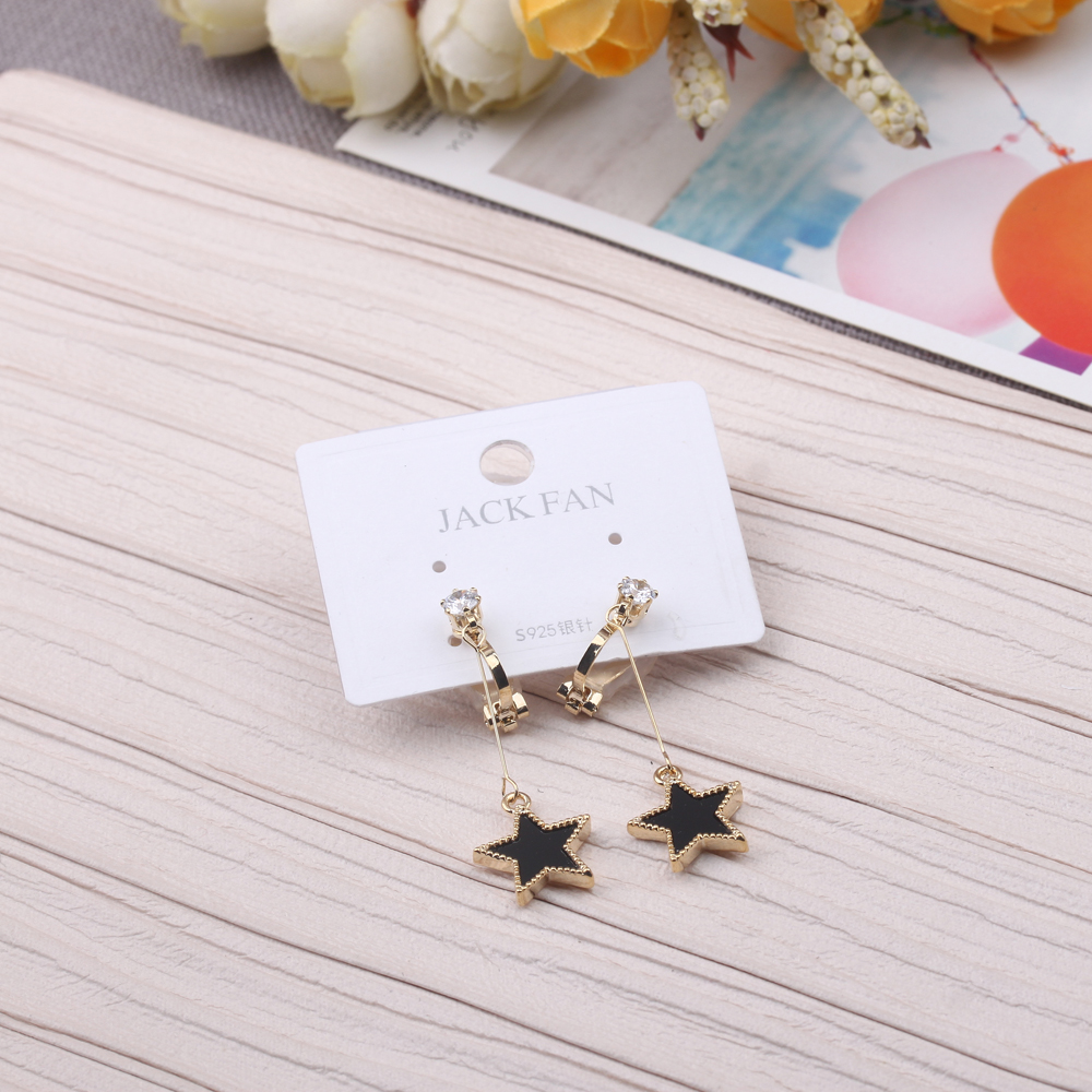 A set of three-piece personalized earrings featuring circular metal discs, thin vertical strips, irregular and asymmetrical stud earrings details Picture