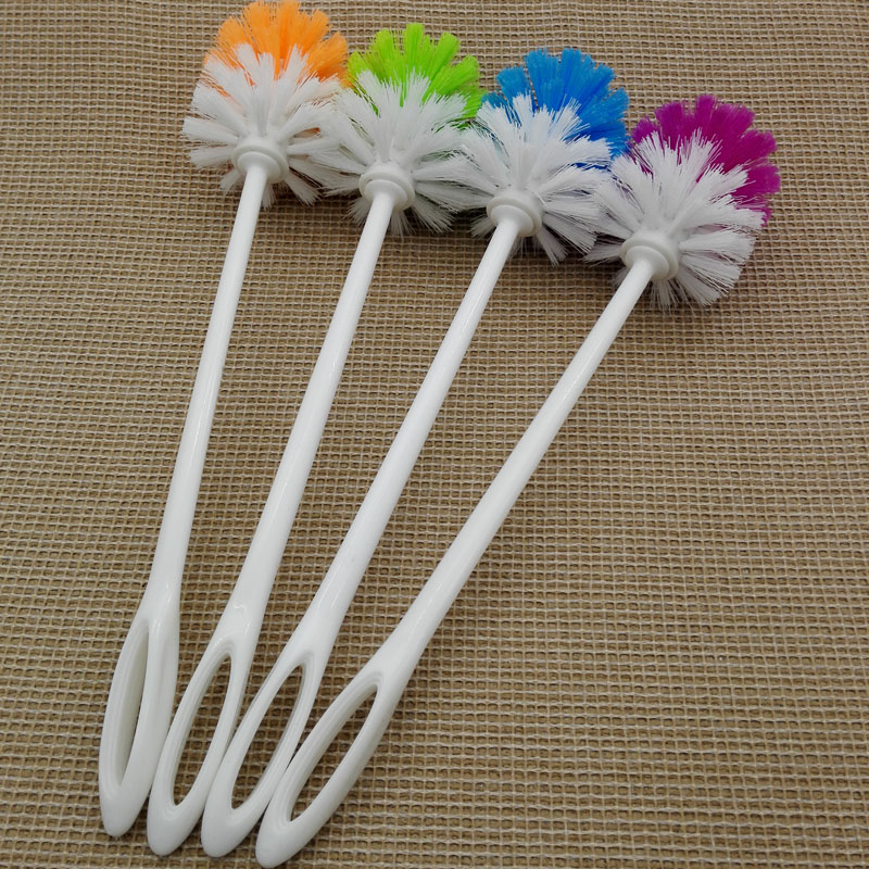 D2243 plastic-handled round ball toilet brush cleaning brush, toilet brush cleaning brush, 2-yuan store supply in Yiwu Specification image