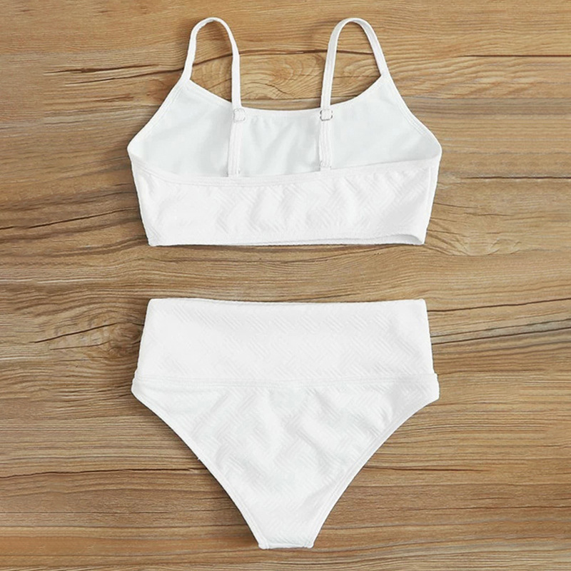 New white children's swimsuit for girls, sexy bikini two-piece swimming suit for girls from Zhongda University of International Trade Application Scenario