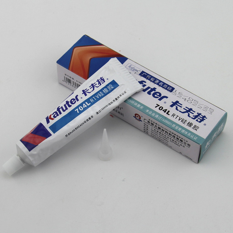 68卡夫特K-704/704L硅橡胶 704有机硅密封胶 白色 耐高温电子胶 45g