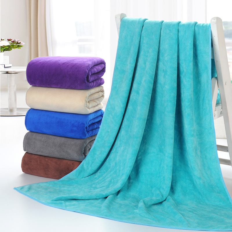 批发超细纤维美容浴巾300克70*140 强吸水速干沙滩巾酒店洗浴家用