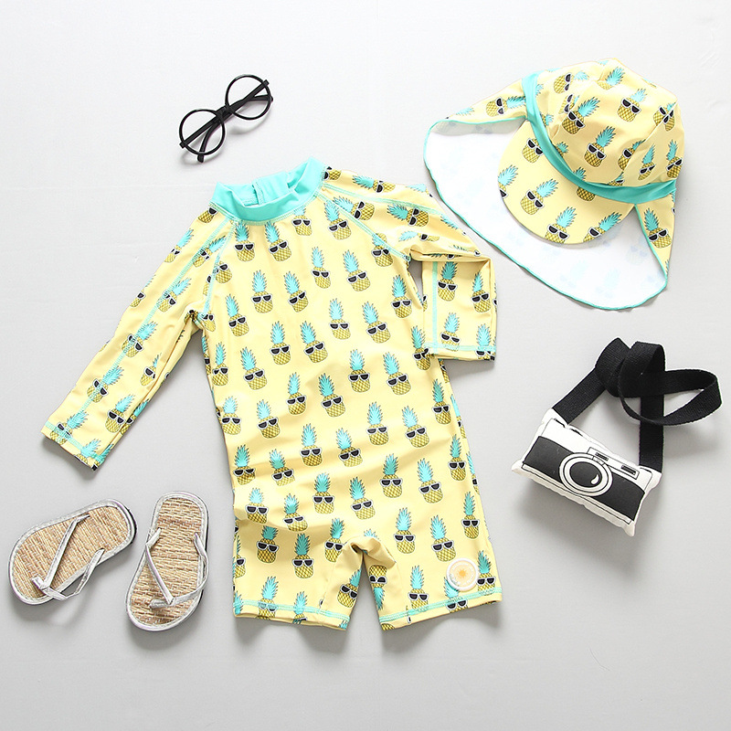 UK INS boy swimsuit Boy one-piece swimsuit baby baby suntan surf suit children swimsuit