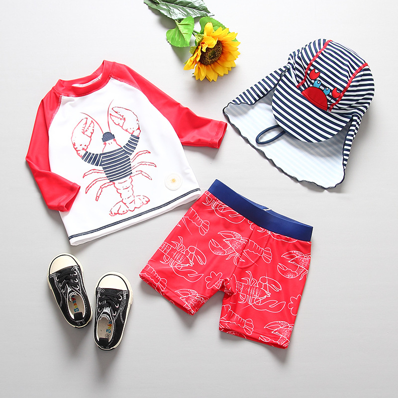 Boy swimsuit child child baby split sun protection quick dry boy swim surf suit suit tide