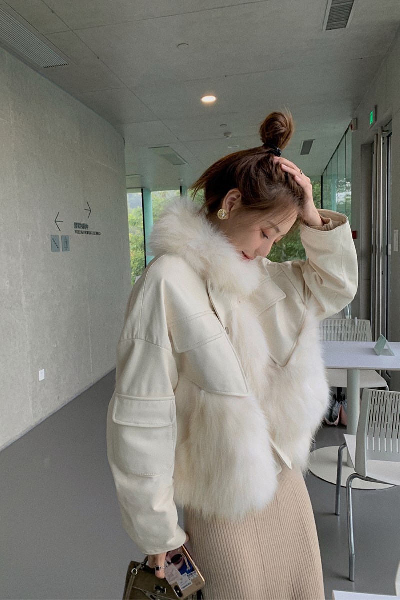 ASM ANNA Little Wild Horse ~ Fashionable Short fox-like fur coat 2020 New style for young fur women