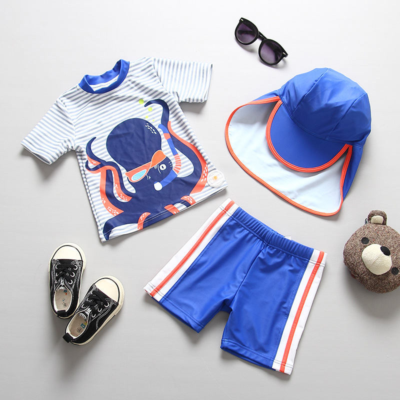 Export British children swimsuit boy swimsuit suit boy split child sun protection swimsuit surf suit suit