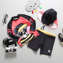 Children's swimsuit Sunscreen suit baby cartoon split long sleeve sport swimsuit children's surf suit