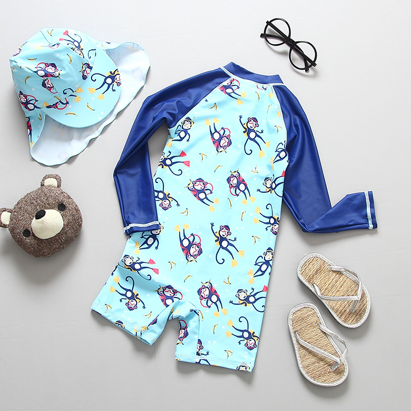 Warm bathing suit for children, sun protection suit for children, long sleeve surf suit for children