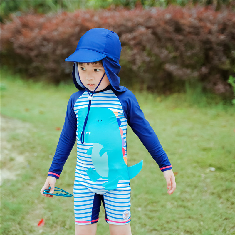 South Korea children swimsuit boy cute dinosaur baby baby baby sunscreen surf suit suit