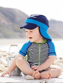 South Korea Korean version of children's beach bathing clothes boys sunscreen little children baby striped suit surf suit tide