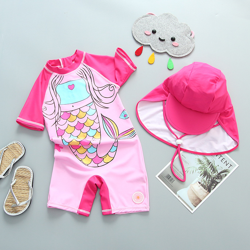 South Korea children's swimsuit girl mermaid little child baby lovely girl Korean princess surfing swimsuit thumbnail