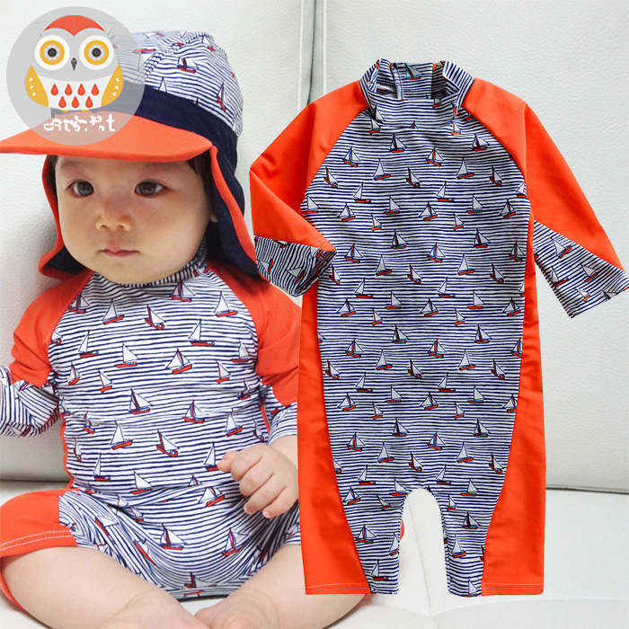 South Korea boys swimsuit children swimming suit one-piece baby baby sun protection surf suit