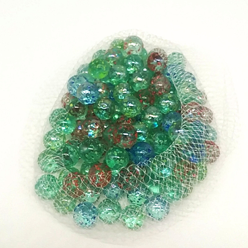 Sunshine Department Store Net Bag 100 Sesame Glitter Glass Marbles 16Mm Red Yellow Blue Green Children's Toy Specification drawing