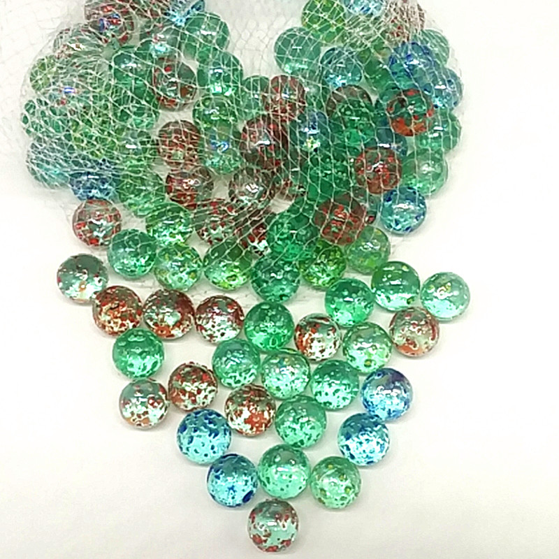 Sunshine Department Store Net Bag 100 Sesame Glitter Glass Marbles 16Mm Red Yellow Blue Green Children's Toy Application Scenario
