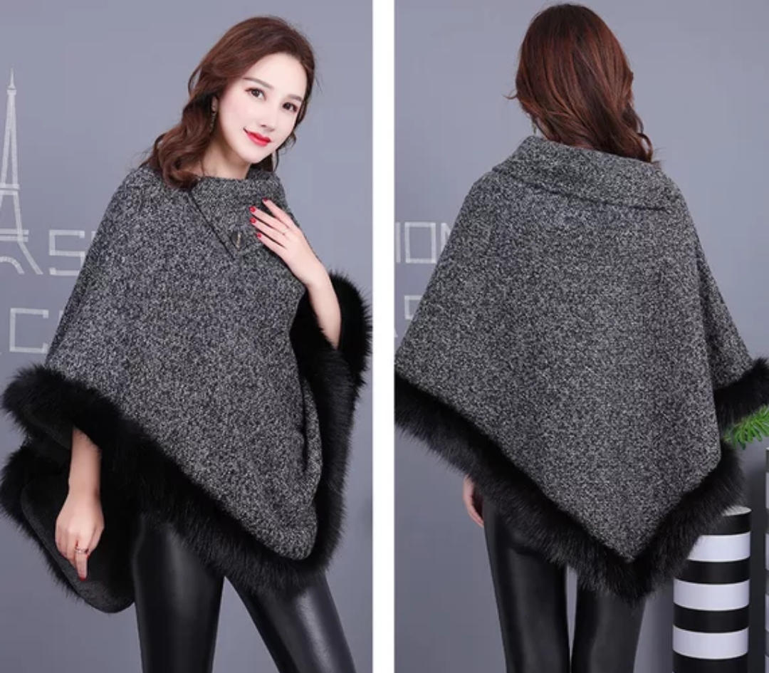 2020 new foreign trade wholesale imitation fox fur shawl fur collar fur scarf coat women's warm fur shawl
