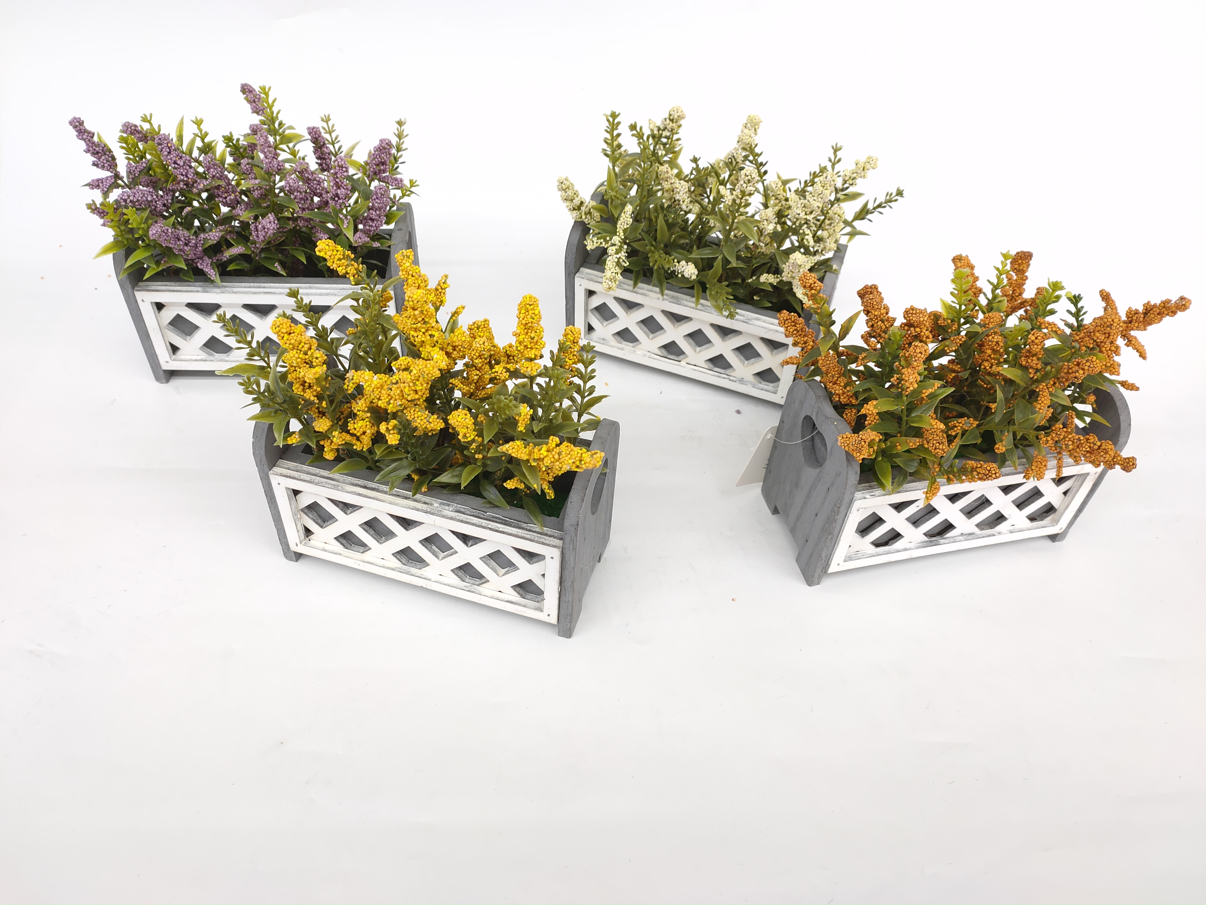 New wood basin lavender imitation bonsai office European home flowers foam flowers
