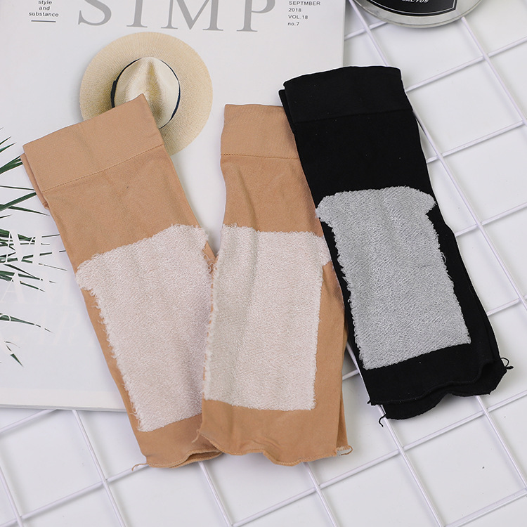 Spring and Autumn loose cotton soled anti-slip velvet men's and women's medium-thick anti-hook short stockings details Picture