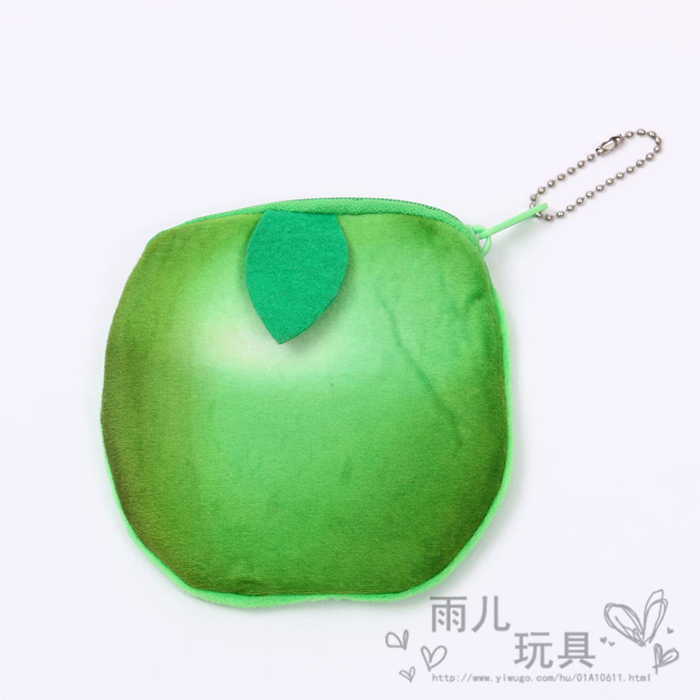ins Fruit peach, apple headphones, coin case, student plush small bag, key storage, coin purse, pendant Item Picture