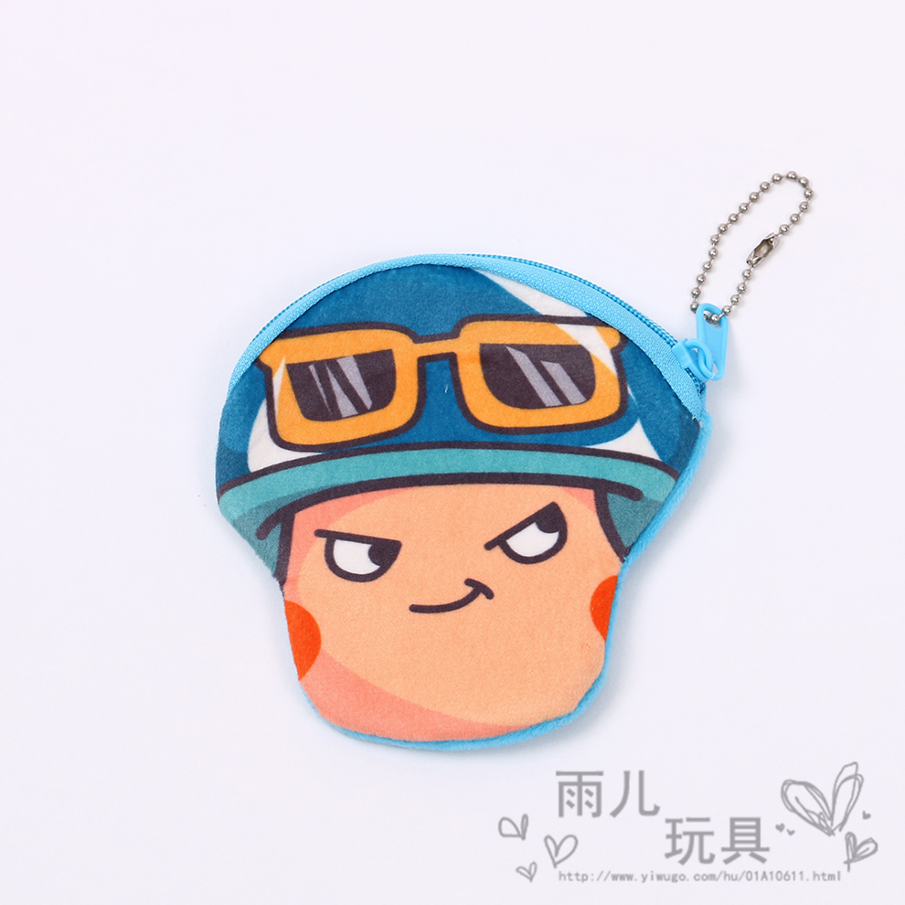 Cute and adorable cartoon creative mushroom plush coin purse, coin case, card case, student schoolbag pendant Item Picture